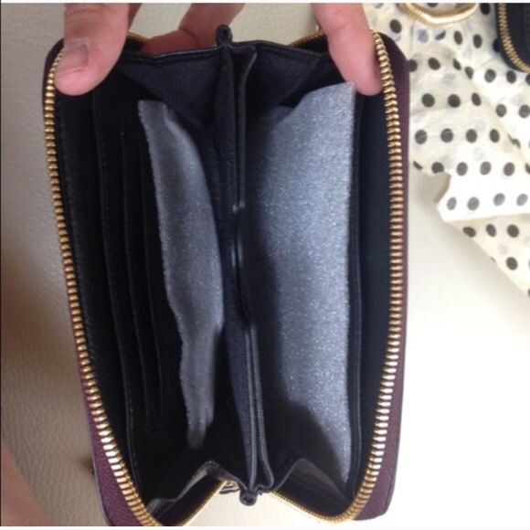 Zac Posen Deep Purple Bow Wristlet
